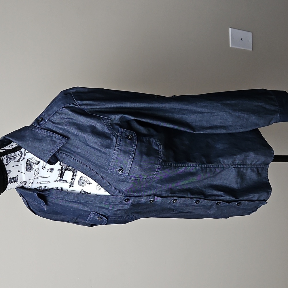 Express Design Studio Button Up Lightweight Denim… - image 3